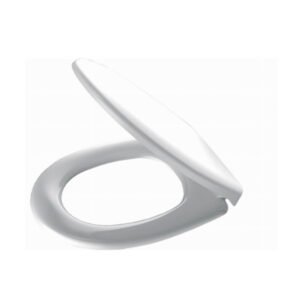 Asiento de inodoro de DUROPLAST con sistema de liberación rápida, modelo 30703, en color blanco.